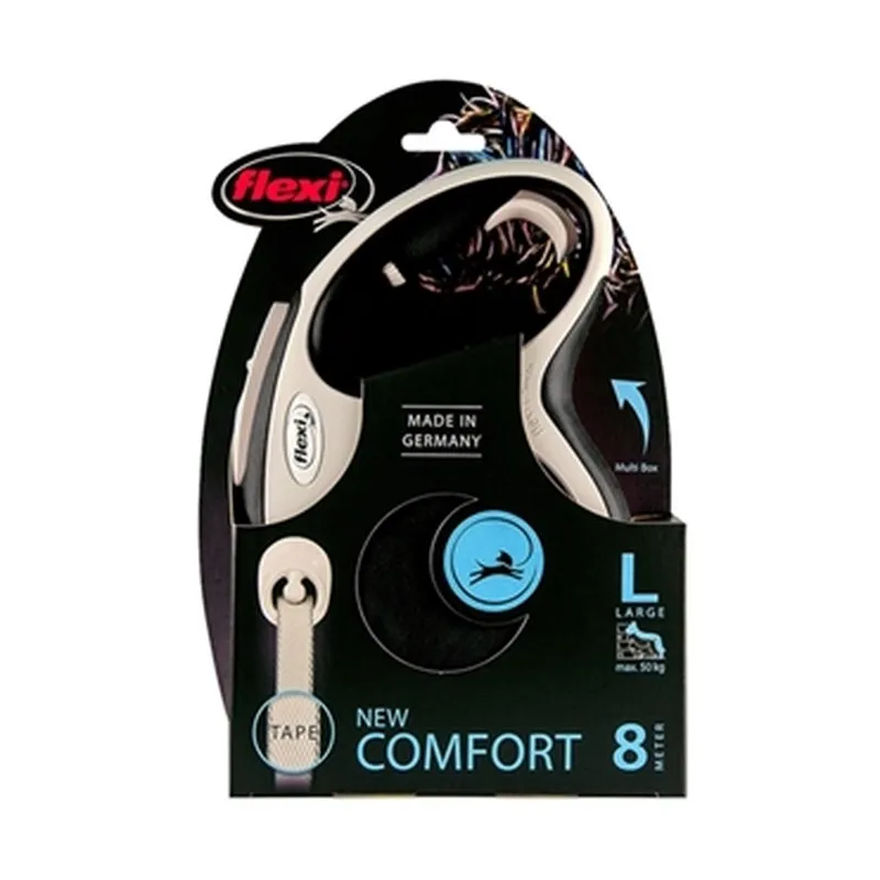 Flexi New Comfort rollijn L zwart (8 m)