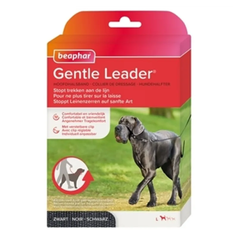 Gentle Leader hoofdhalster zwart (anti-trek) – L