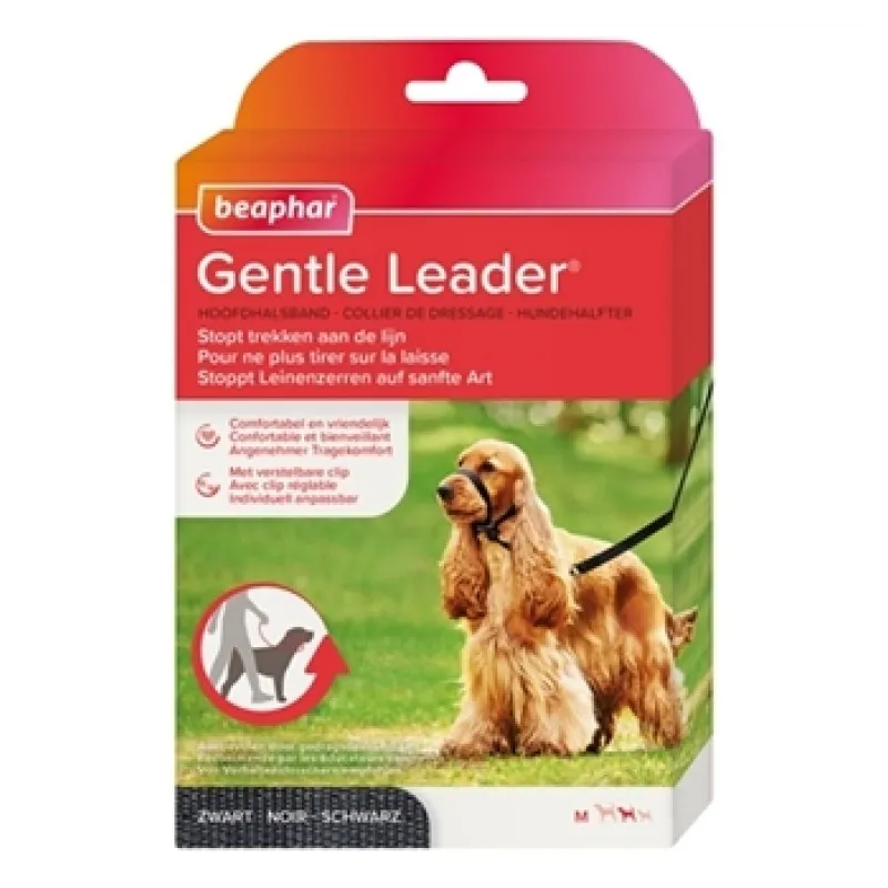 Gentle Leader hoofdhalster zwart (anti-trek) – M