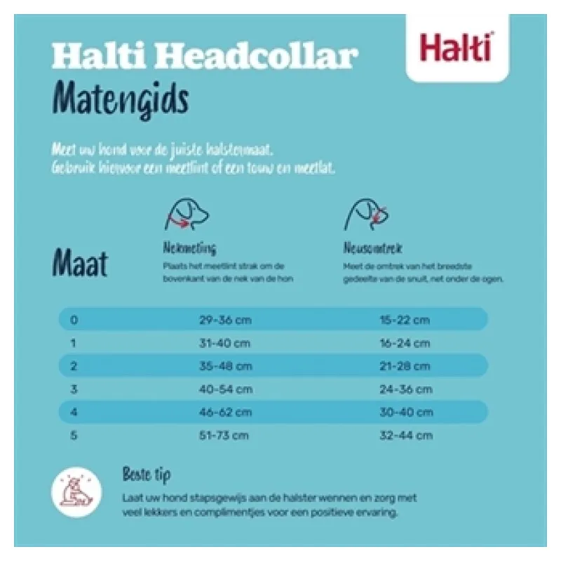 Halti hoofdhalster zwart (anti-trek)