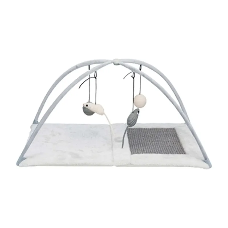 Krabmat pluche & sisal grijs (60 cm)