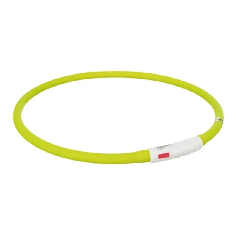 Trixie Lichtgevende halsband siliconen groen (70 cm)