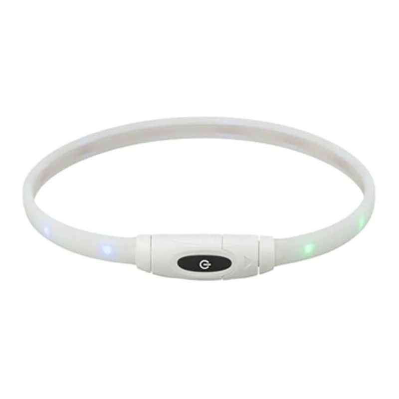 Trixie Lichtgevende halsband siliconen meerkleurig (65 cm)
