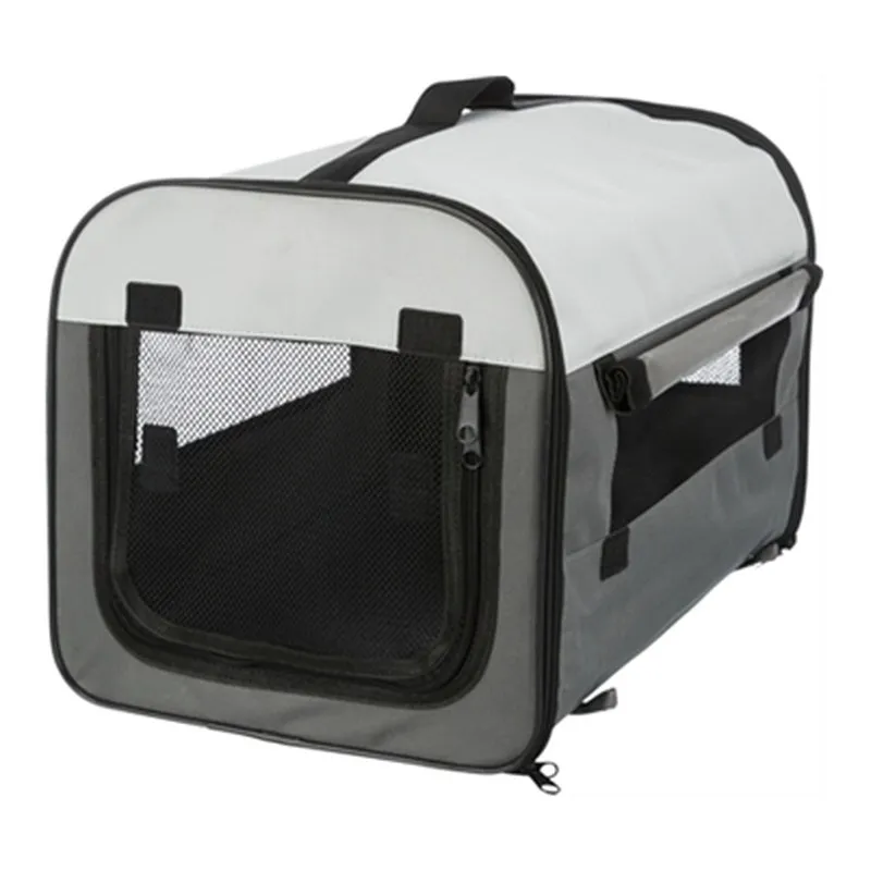 Trixie opvouwbare transportbox grijs (55×40×40 cm)