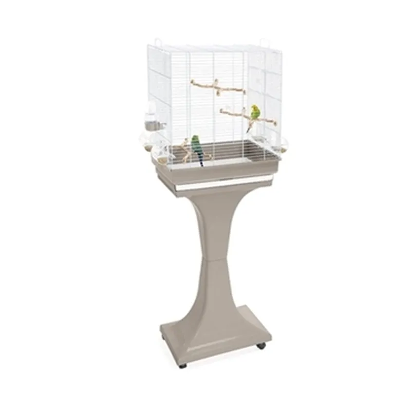 Vogelkooi Camilla taupe/wit